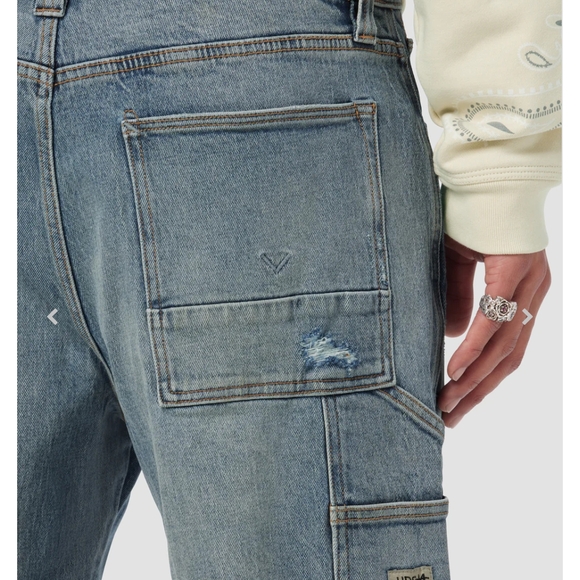 Men's Blue Denim Shorts - Picture 2 of 8